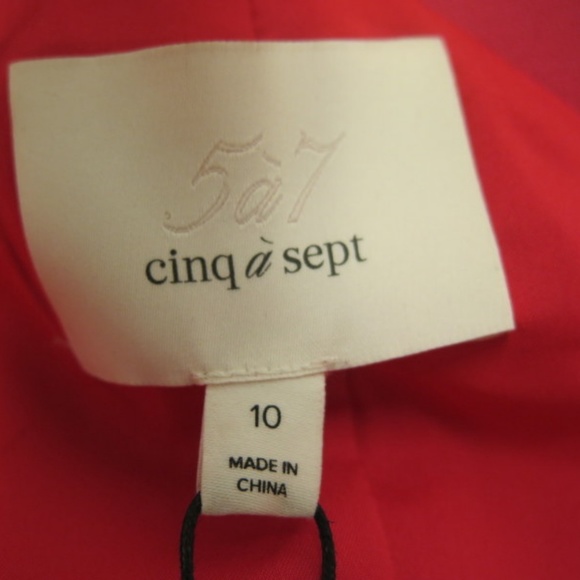 Cinq a Sept Dress Dulcina Fuchsia Crepe Size 10 - Picture 7 of 8